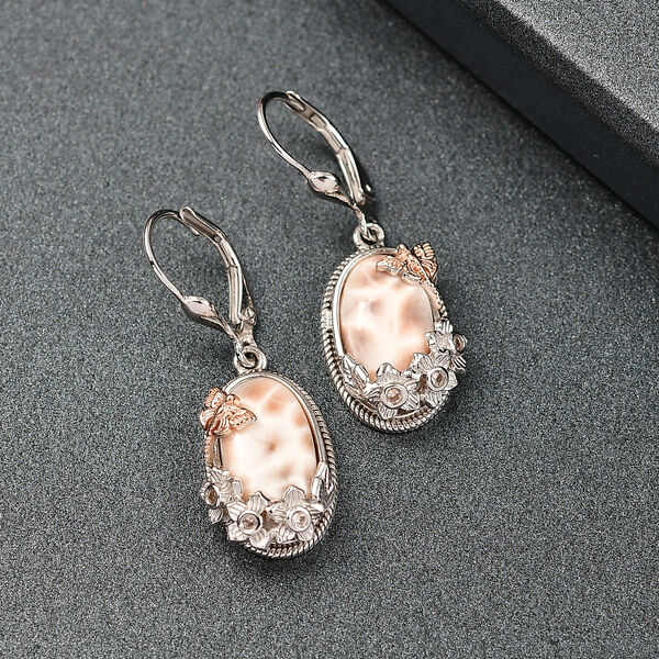 Djoy AA Natrolith, Nat&uuml;rlicher Champagner Zirkon Ohrringe 925 Silber ca. 8,17 ct. image number 2