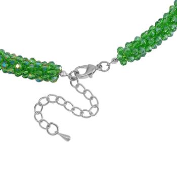 Gr&uuml;ne Magie Farbe Kristall-Halskette, 50+5 cm