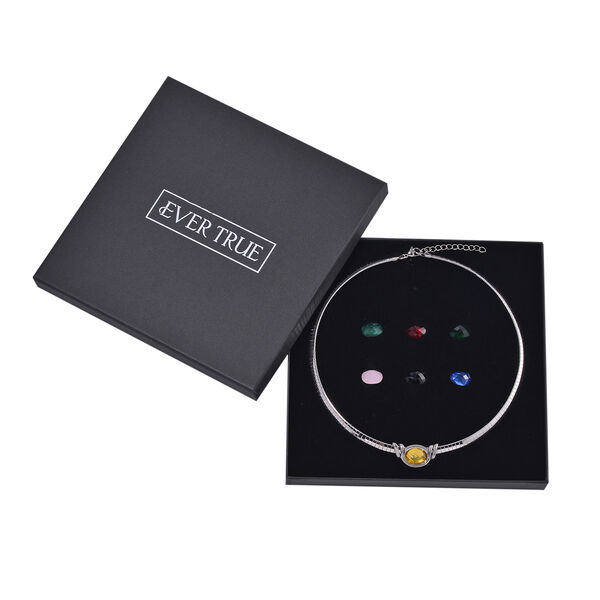 Glas Halskette ca. 45 cm Reiner Edelstahl image number 8