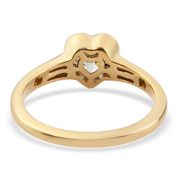 LUSTRO STELLA Hergestellt mit Feinster ZIRKONIA Herz Ring 925 Silber vergoldet image number 6