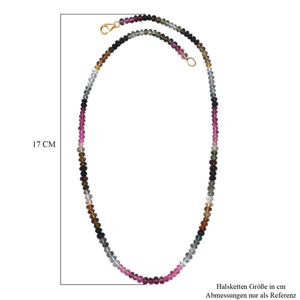AAA Multi-Turmalin 45cm Halskette in 585 Gold - 75 ct. image number 5