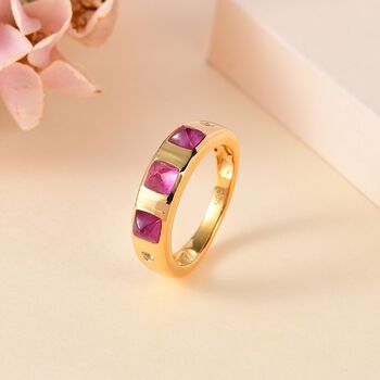 Ilakaka Rosa Saphir und Zirkon Ring - 2,04 ct.