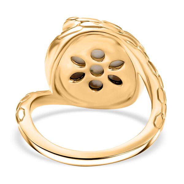 Der Schimmer der Natur - Erdnuss Holz Jaspis Ring, Messing (Größe 17.00) ca. 5.13 ct image number 6