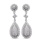 LUSTRO STELLA - Weiße Zirkonia-Ohrringe, 925 Silber rhodiniert