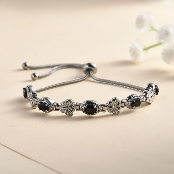 Schwarzes Spinell 26,75cm Armband - 3,14 ct. image number 2