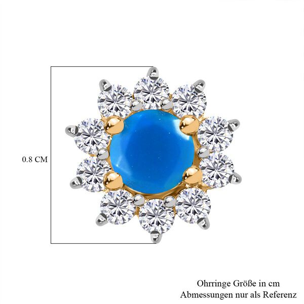 Sterchen Miami blaue Welo Opal und Zirkon-Ohrstecker image number 5
