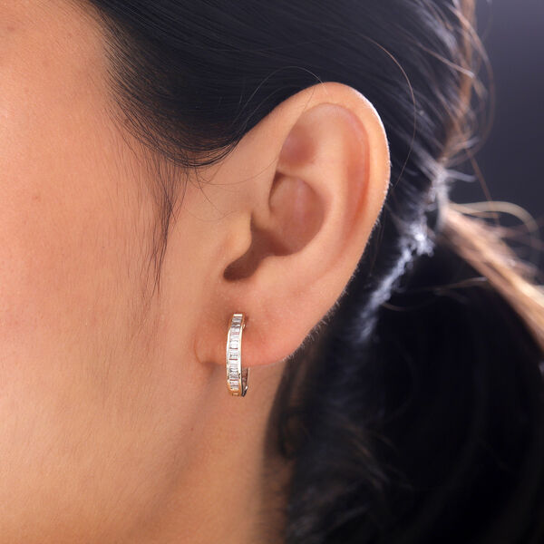 Diamant-Creolen in Gelbgold image number 3