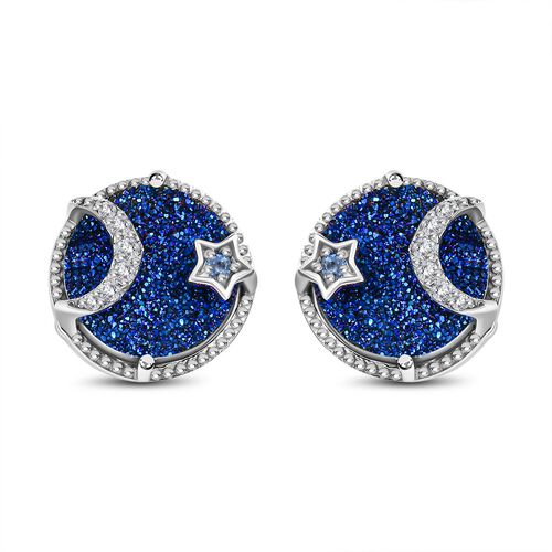 GP Celestial Dream Kollektion - Blaue Drusen Quarz, Tansanit und Multi-Edelstein-Ohrringe - 6,60 ct. image number 0