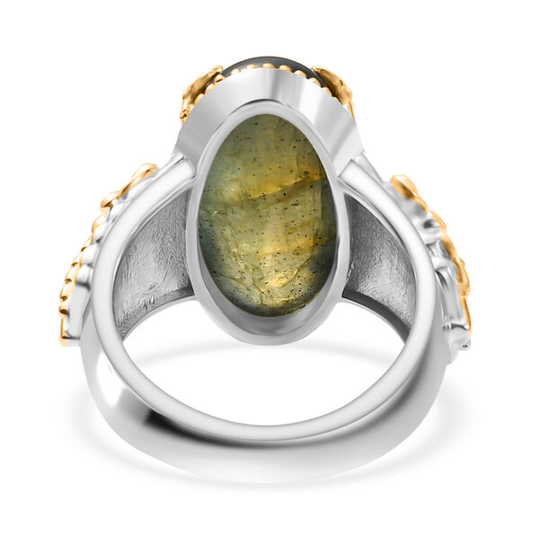 EVER TRUE AAA Labradorit Ring Nickelfreies Messing (Gr&ouml;&szlig;e 18.00) ca. 9,35 ct image number 6