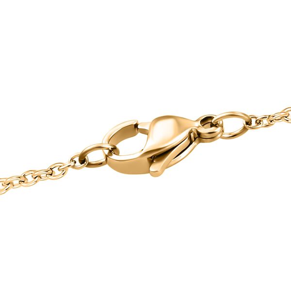 Austauschbarer mehrfarbiger Kristall-Anhänger mit 50cm Kette in Goldton image number 5