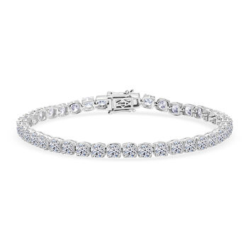 LUXURIANT SGL zertifiziertes VS-EF Labor Diamant 19cm Armband, 925 Silber rhodiniert - 10 ct.