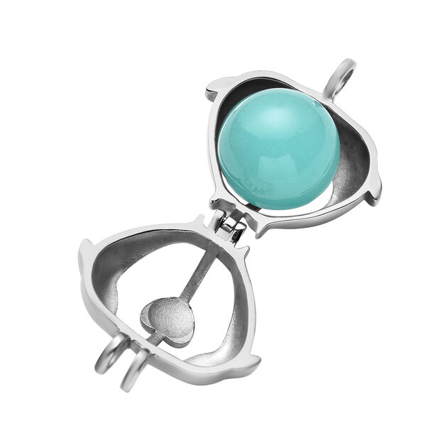 Fluoreszierender Delfin-Anh&auml;nger mit Kette, ca. 50 cm, Edelstahl image number 6