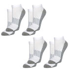 4er-Set Kupferfaser-Kompressions-Socken, Antibakteriell und Anti-Geruch, 36-40, S/M, weiß-grau