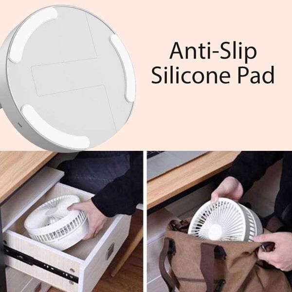 3-in-1 faltbarer Ventilator, 4 Geschwindigkeiten, Batterie inkl., Wei&szlig;&nbsp; image number 4