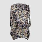 Bedrucktes Longline-Top für Damen, Schwarz und Mehrfarbig, Größe M