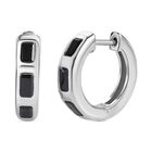 Schwarzer Spinell Ohrringe 925 Silber rhodiniert ca. 2,92 ct.