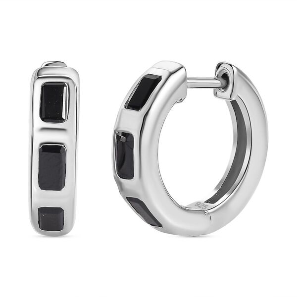 Schwarze Spinell-Ohrringe - 2,92 ct.