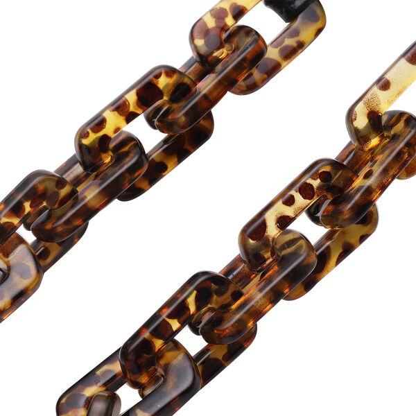 Brillenkette, Leopardenmuster, Schwarz und Gold image number 5