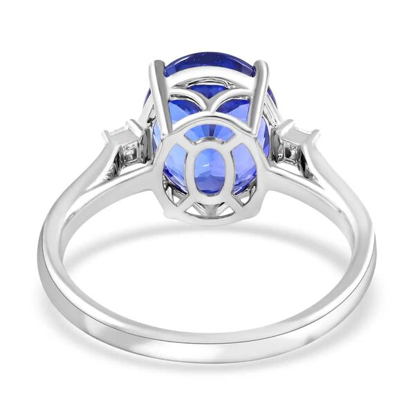 RHAPSODY zertifiziert und gepr&uuml;ft AAAA Tansanit und VS-EF Diamant Ring in 950 Platin - 4,35 ct. image number 5