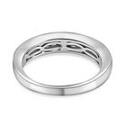 LUSTRO STELLA Hergestellt mit ZIRKONIA Half Eternity Ring 925 Silber Platin-Überzug image number 4