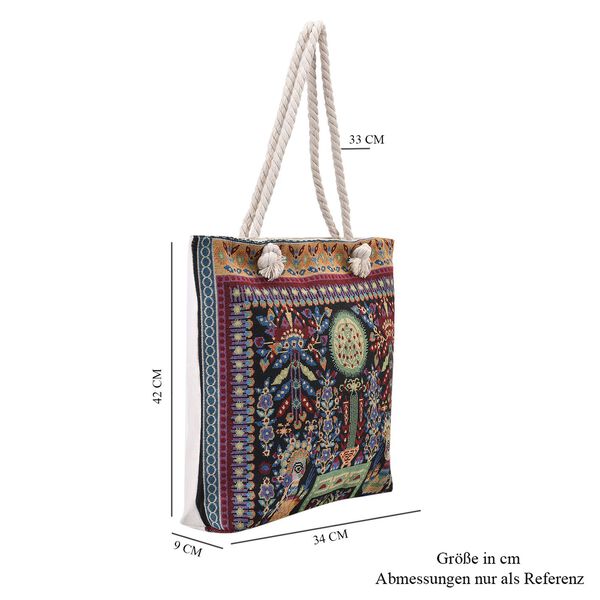 Mehrfarbige Jute-Tasche image number 7