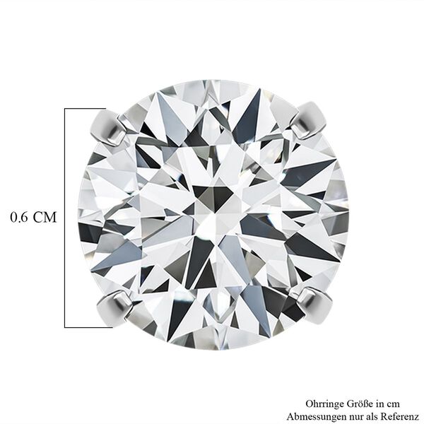 AAAA Zirkonia Ohrringe Set in rhodiniertem Silber image number 4