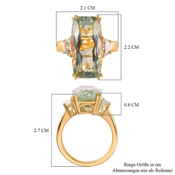 AA Prasiolith und Topas Ring - 11,50 ct. image number 7