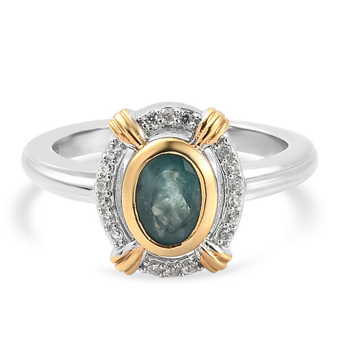 Grandidierit und Zirkon Ring 925 Silber Bicolor  ca. 0,97 ct image number 0