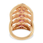 Afrikanischer Rubin Ring 925 Silber 585 Vergoldet image number 5