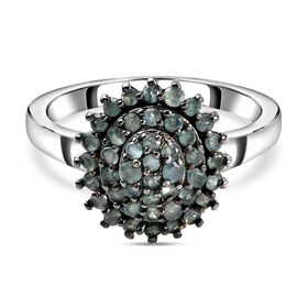 Alexandrit-Ring, 925 Silber platiniert  ca. 0,81 ct