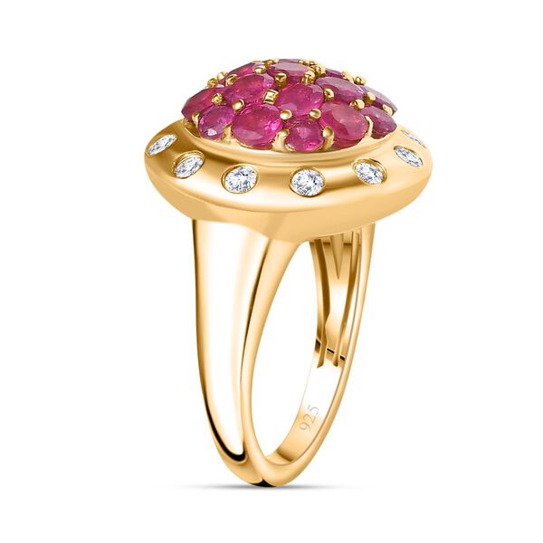 Afrikanischer Rubin und Zirkon-Ring - 3,59 ct. image number 5
