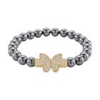 Terahertz, Weißer Zirkonia Armband ca. Flexibles cm Nickelfreies Messing 85.00 ct