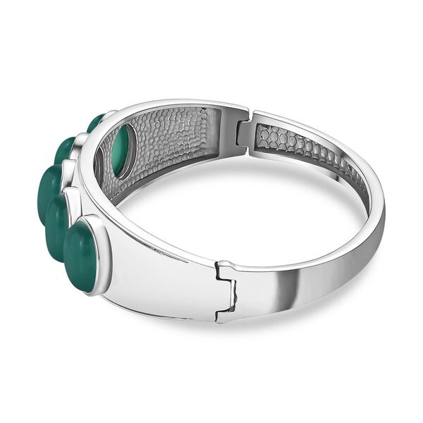 Verde Onyx Armreif ca. 19 cm Edelstahl ca. 36.60 ct image number 4