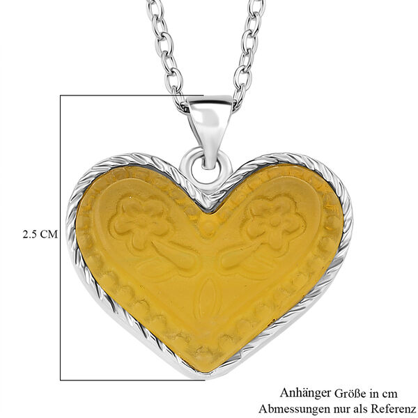 Gelber Fluorit Schmuckset ca. 50 cm 316L Edelstahl ca. 20.00 ct image number 6