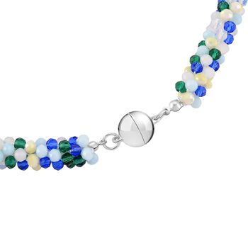 Mehrfarbige blaue Kristall 45cm Halskette