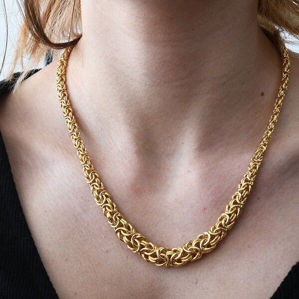 Liebesknoten byzantinische Halskette in vergoldetem Silber image number 3