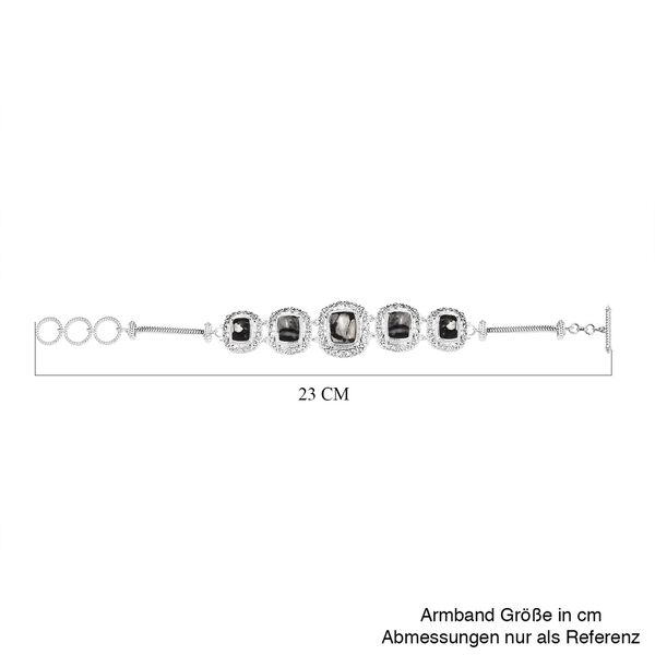 Wei&szlig;es B&uuml;ffel-Armband, 19cm - 17,98 ct. image number 4