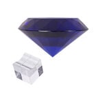 Diamantschliff blauer Glaskristall mit Ständer in Geschenkbox image number 3