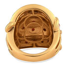 Koralle Ring 925 Silber vergoldet  ca. 1,47 ct image number 5