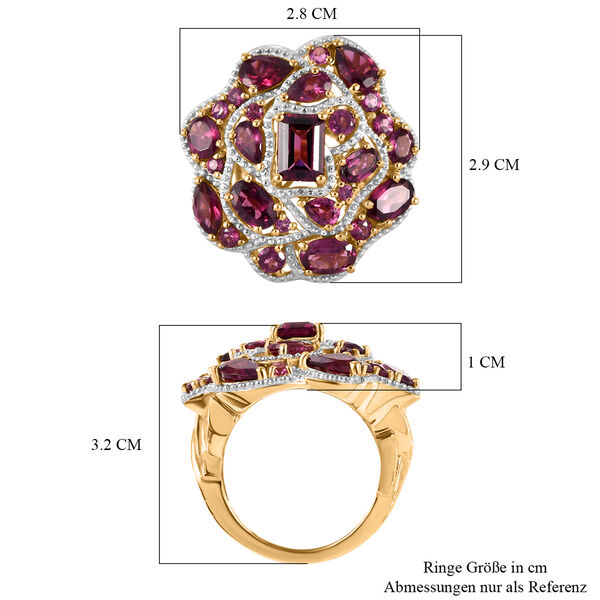 GP Italian Garden Kollektion-Rhodolith Granat und Kanchanaburi blauer Saphir-Ring - 6,91 ct. image number 5