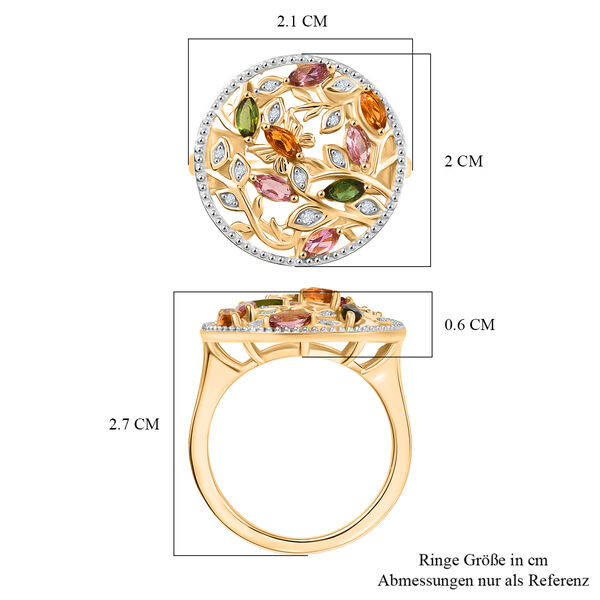 D'Joy Multi-Turmalin und Zirkon Ring - 0,99 ct. image number 7