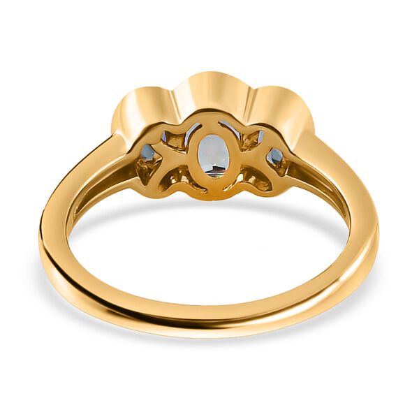 Nordlicht Mystischer Topas Ring, 925 Silber vergoldet, ca. 1.55 ct image number 6