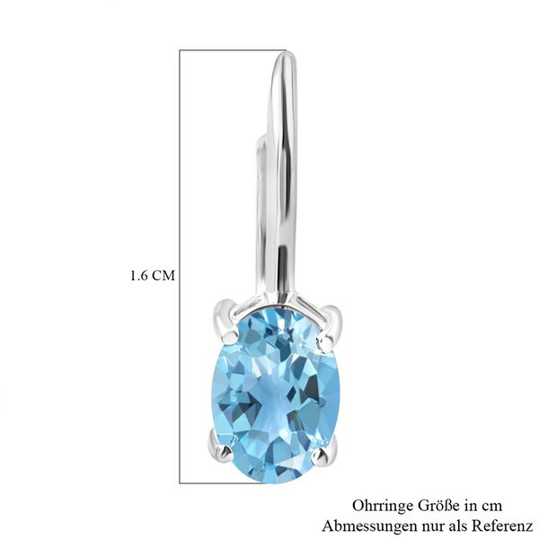 Himmelblaue Topas-Ohrhänger - 1,84 ct. image number 5