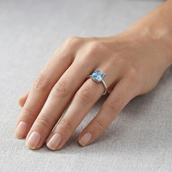 AA himmelblauer Topas Ring - 2,08 ct.