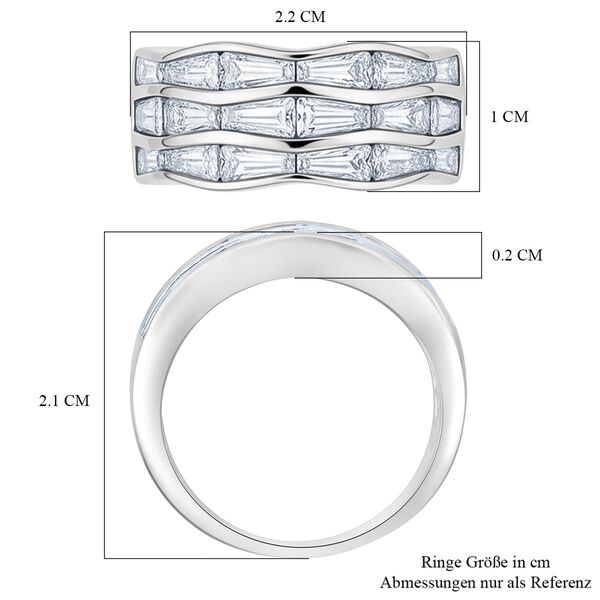 Lustro Stella Wei&szlig;er Zirkonia Half Eternity Ring image number 6