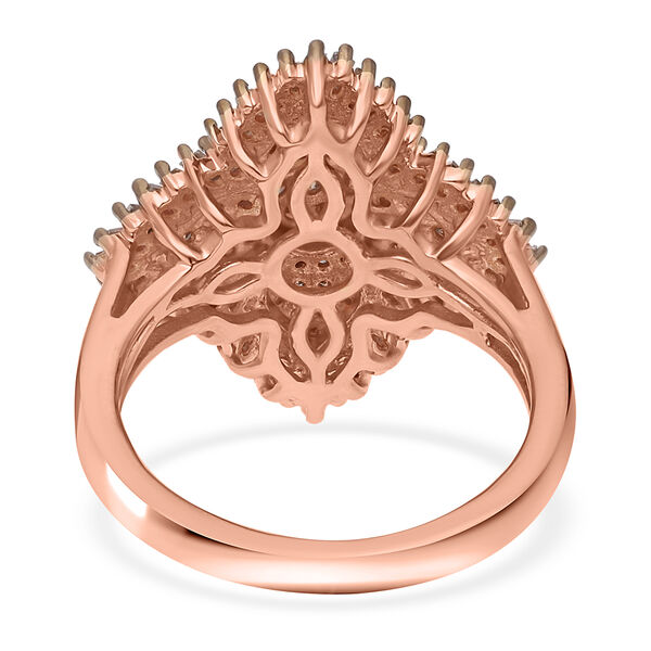 Nat&uuml;rlicher Champagner Diamant Cluster Ring - 1 ct. image number 6