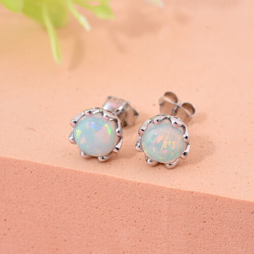 Natürliche, äthiopische Welo Opal Ohrringe - 1,25 ct. image number 1