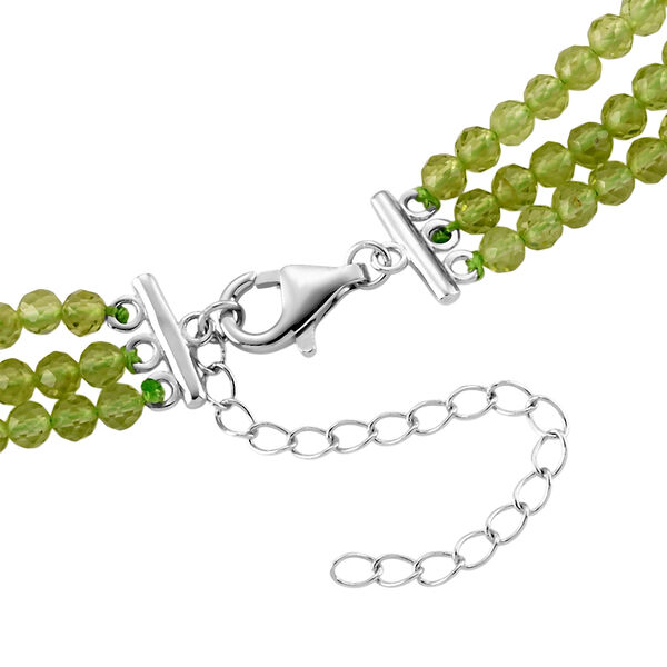 D'Joy Peridot Halskette Flexibles (ca. 50 cm) 925 Silber rhodiniert ca. 110,00 ct. image number 4