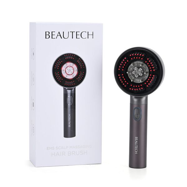 BEAUTECH Kopfhaut-Massageb&uuml;rste mit rotem Therapielicht und 3 Massagestufen, 22x8,5x6 cm, Silber image number 8