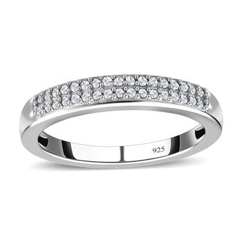 Wei&szlig;er Diamant-Bandring - 0,20 ct.